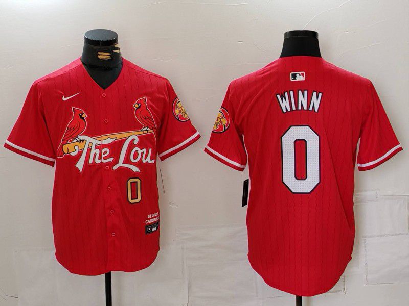 Men St.Louis Cardinals #0 Winn Red City Edition 2024 Nike MLB Jersey style 3->seattle mariners->MLB Jersey